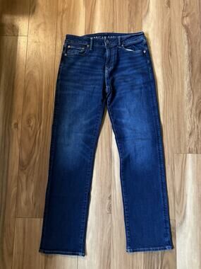 American Eagle Men's 32x34 Dark Wash Original Bootcut Next Level Stretch Jeans